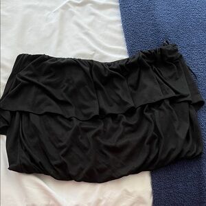 NWT Black Ruffled strapless top